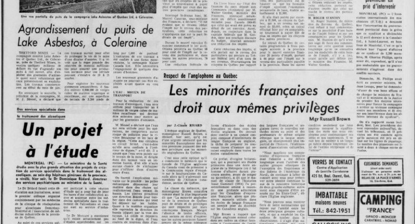 ÉCONOMIE 1965