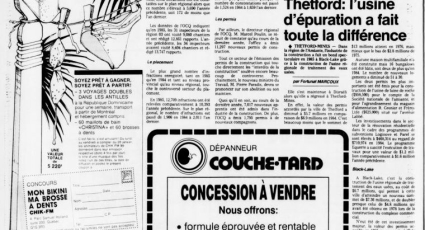 THETFORD MINES – L’USINE D’ÉPURATION A FAIT TOUTE LA DIFFÉRENCE