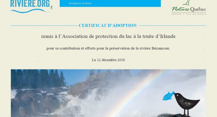 L’APLTI  ADOPTE LA RIVIÈRE BÉCANCOUR