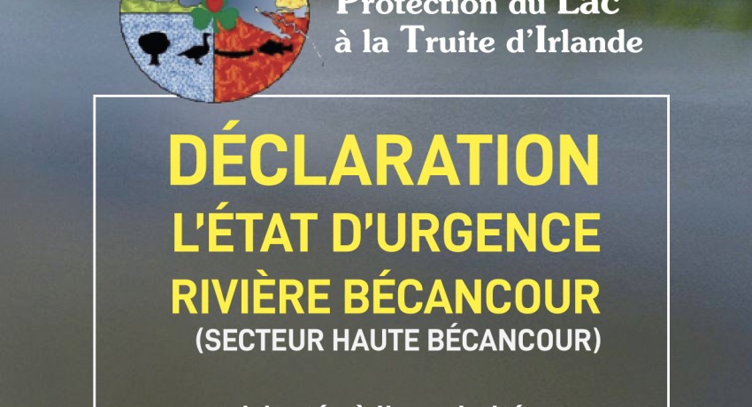 DÉCLARATION DE L'ÉTAT D'URGENCE