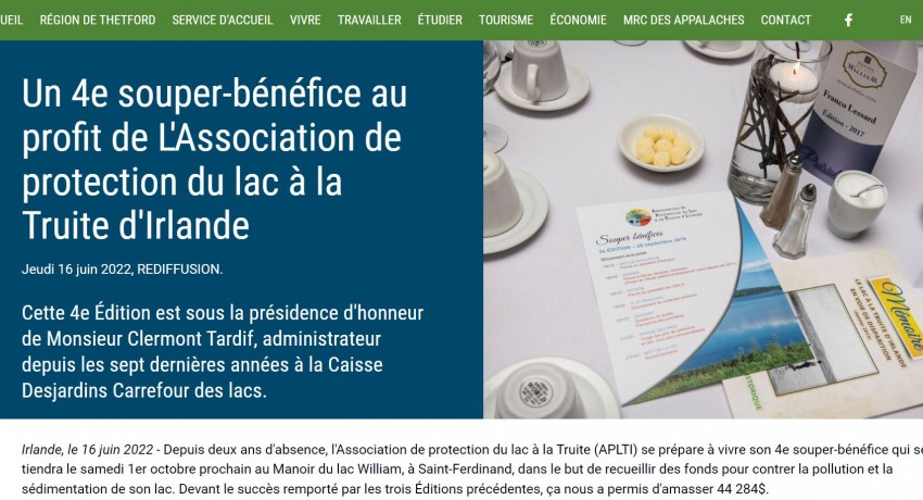 Communiqué - Souper bénéfice 4e Édition