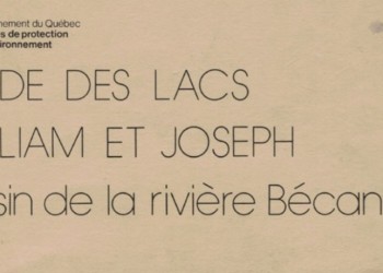 ÉTUDE DES LACS WILLIAM ET JOSEPH – Bassin de la rivière Bécancour (Juillet 1977)